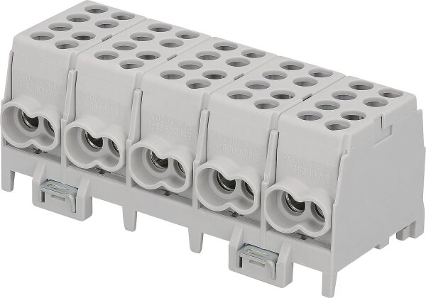 HLAK 25-5/10 gr-S, 5-polig, grau/grau/grau/grau/grau, 25/16mm²