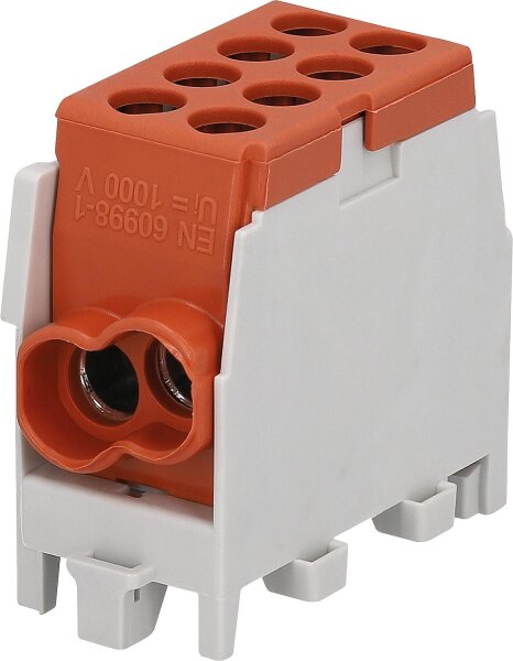 Abzweigklemme HLAK 25-1/2/25 M2, 1-polig, braun, 25/16mm²