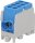 Abzweigklemme HLAK 25-1/2/25 M2, 1-polig, blau, 25/16mm²
