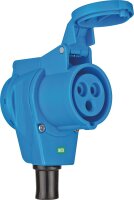 CEE-Winkelkupplung mit Schuko-Steckdose 230V/16A