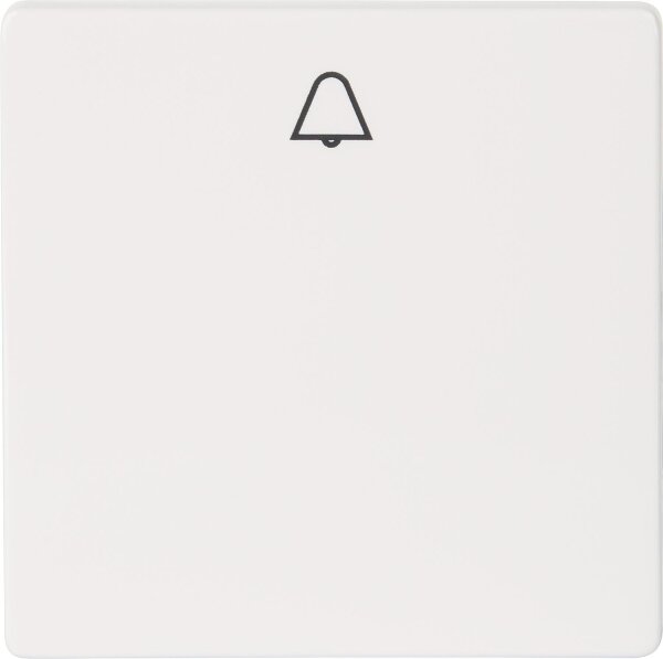 Wippe m. Symbol ,,Glocke titanweiß/ 55 mm x 55 mm Schutzart IP20 / 1 Stück