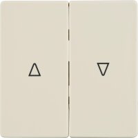 Wippe-2fach mit Symbolen Auf/Ab titanweiß/ 55 mm x...