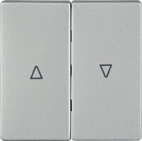 Wippe-2fach mit Symbolen Auf/Ab titanweiß/ 55 mm x 55 mm Schutzart IP20 / 1 Stück