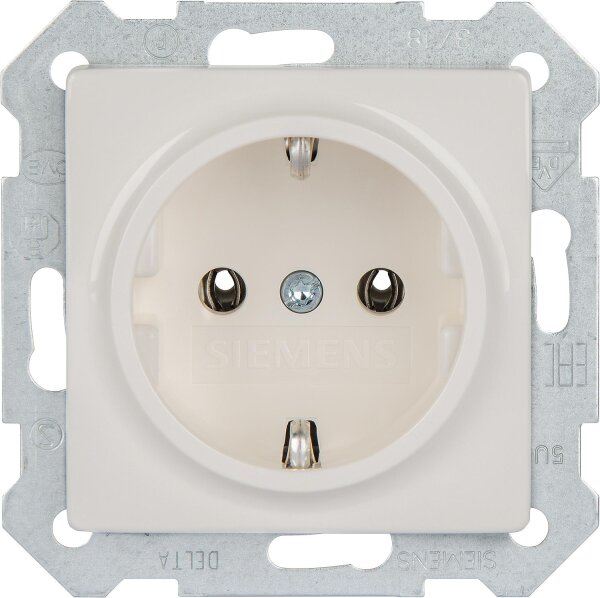 Steckdose mit Krallen titanweiß/ Schutzart IP20 1 Stück