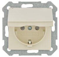 SCHUKO-Steckdose mit Klappdeckel elektroweiß/...