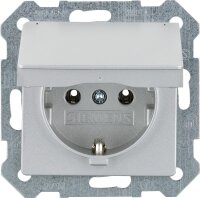 SCHUKO-Steckdose mit Klappdeckel elektroweiß/ Schutzart IP20 1 Stück