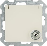 SCHUKO-Steckdose mit Klappdeckel elektroweiß/...