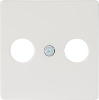 Abdeckplatte für TV/SAT-Anschluss titanweiß/...