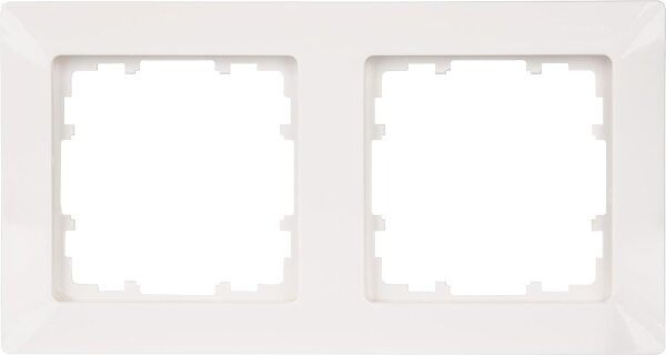 Rahmen 80-mm-Maß 2fach, 151 mm x 80 mm titanweiß / 1 Stück