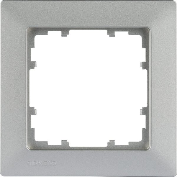 Rahmen 80-mm-Maß 1fach, 80 mm x 80 mm aluminiummetallic / 1 Stück