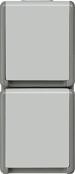 Aufputz-SCHUKO-Steckdose 151 mm x 66 mm x 54 mm 2fach/ Schutzart IP44 / 1 Stk.