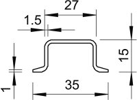 Hutschiene Länge 2000 mm Typ 2069/15 GTP / 1 Stk.