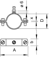 Erdungsschelle vernickelt Typ 928 / 1 Stk.