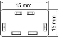 Endstück lichtgrau Typ WDK/HE 15015 - 1 Stück