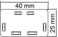 Endstück reinweiß Typ WDK/HE 25040 - 1 Stück