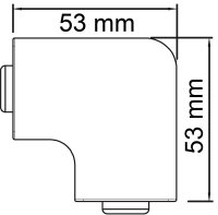 Flachwinkelhaube lichtgrau Typ WDK/HF 30030 / 1 Stück