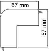 Außeneckhaube reinweiß Typ WDK/HA 40040 / 1 Stück