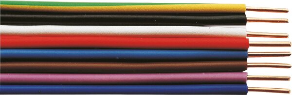 Isolierte Starkstromleitung H07V-U massiv, 1 x 1,5 braun - Rolle á 100m