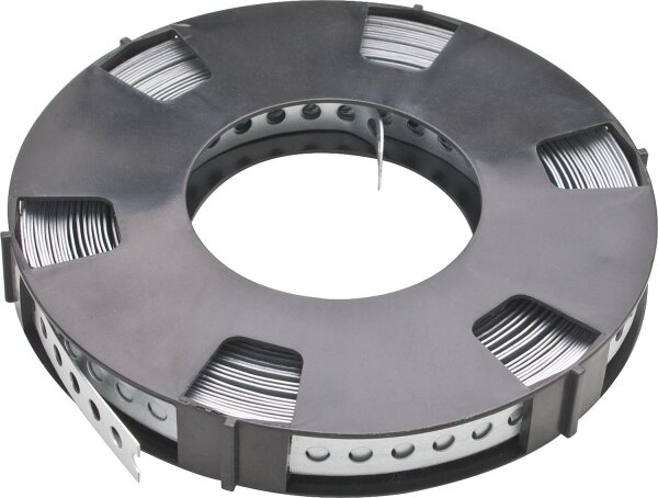 Lochband verzinkt in Kassette 12mm x 10m