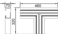 T-Stück reinweiß Typ GK-T70130RW / 1 Stk.