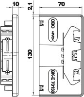 Endstück reinweiß Typ GK-E70130RW / 1 Stk.