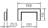 Wandabschlussblende reinweiß Typ G-KWA070130RW / 1 Stk.