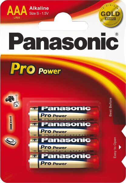 Batterie Panasonic PRO Power LR03 AAA Micro, 1 Pack mit 4 Stk.