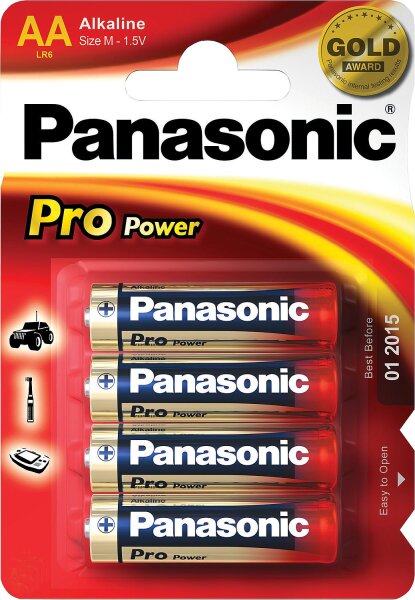 Batterie Panasonic PRO Power LR6 AA Mignon, 1 Pack mit 4 Stk.