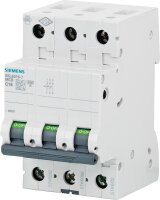Leitungsschutzschalter Siemens, 6KA, 3-polig, C16A,...