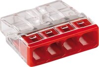 Verbindungsklemmen 4-Leiter-Klemmen, rot 2273-204 / VPE 100 Stück