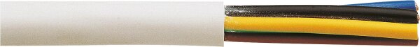 Kunststoffisolierte Leitung H05VV-F, 5 G 2,5, ws, Rolle a 100m