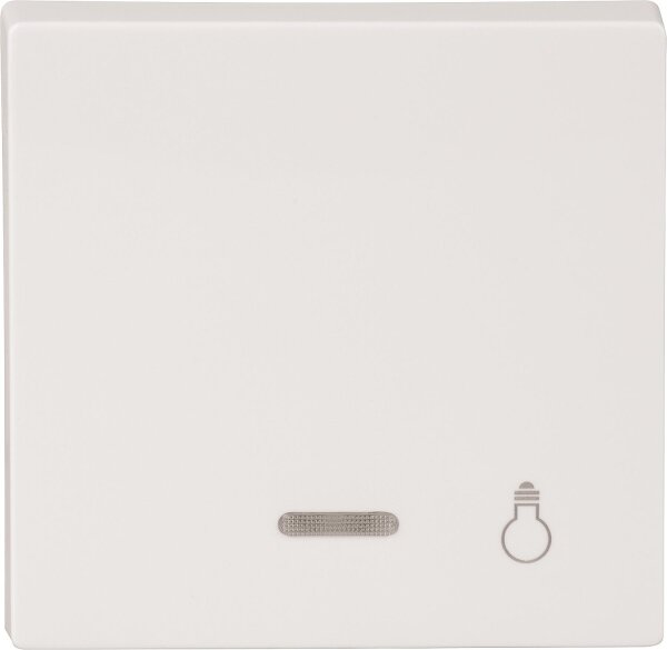 System M, Wippe mit Fenster Merten, Aufdruck Licht, polarweiß glänzend