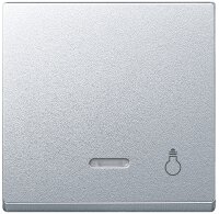 System M, Wippe mit Fenster Merten, Aufdruck Licht, polarweiß glänzend