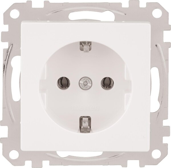 Schuko-Steckdose Merten, System M, Polarweiß glänzend 1 Stück