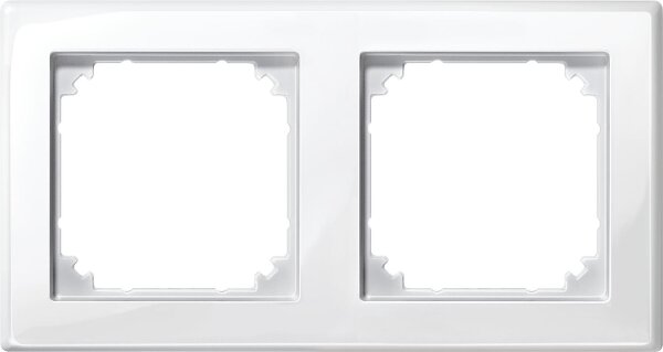 M-Smart-Rahmen Merten 2-fach,Polarweiß glänzend 1 Stück