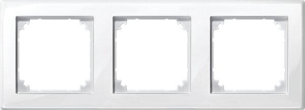 M-Smart-Rahmen Merten 3-fach,Polarweiß glänzend 1 Stück