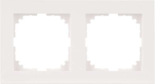 M-Plan, Thermoplastrahmen Merten, 2-Fach, polarweiß glänzend