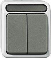 AP-Wippschalter Aquastar Merten IP44, Serien,lichtgrau 1...