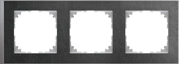M-Pure, Decor Rahmen, 3fach, Schiefer/aluminium