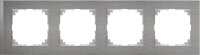 M-Pure, Decor Rahmen, 4fach, Edelstahl