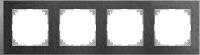 M-Pure, Decor Rahmen, 4fach, Schiefer/aluminium