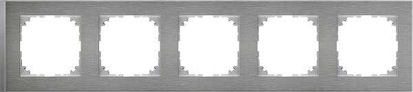 M-Pure, Decor Rahmen, 5fach, Edelstahl
