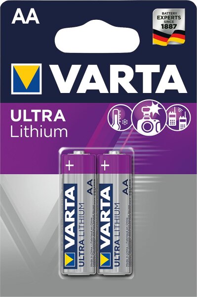 Batterie Varta Professional Lithium LR6 AA Mignon VPE= 2 Stück