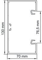 Geräteeinbaukanal BK70130W 70x130x2000mm, weiß...