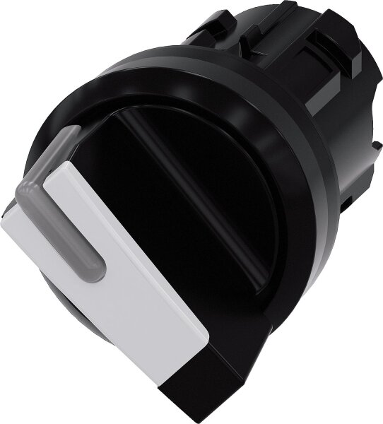 Knebelschalter beleuchtbar, 22mm rund, schwarz, weiß 3SU1002-2BF60-0AA0