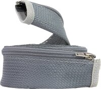 Kabelschlauch elastisch mit Reißverschluss, Grau,...