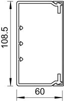 Wand-/Deckenkanal WDK 60110 Länge 2000mm, reinweiß, VPE = 16 Meter