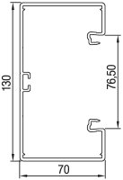 Geräteeinbaukanal GK-70130RW Länge 2000mm, reinweiß, VPE = 8 Meter