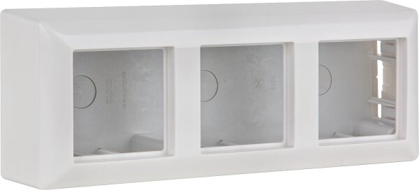 Aufputz-Kappe Jung AS583AWW 3-fach, Alpinweiß