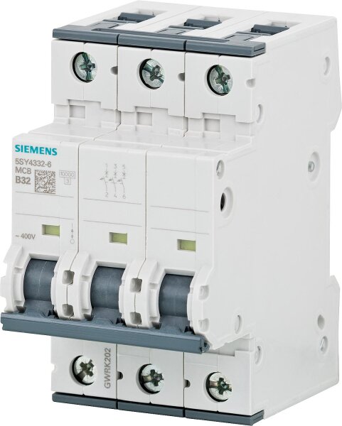 Leitungsschutzschalter Siemens, 10KA, 3-polig, C20A, 5SY4320-7